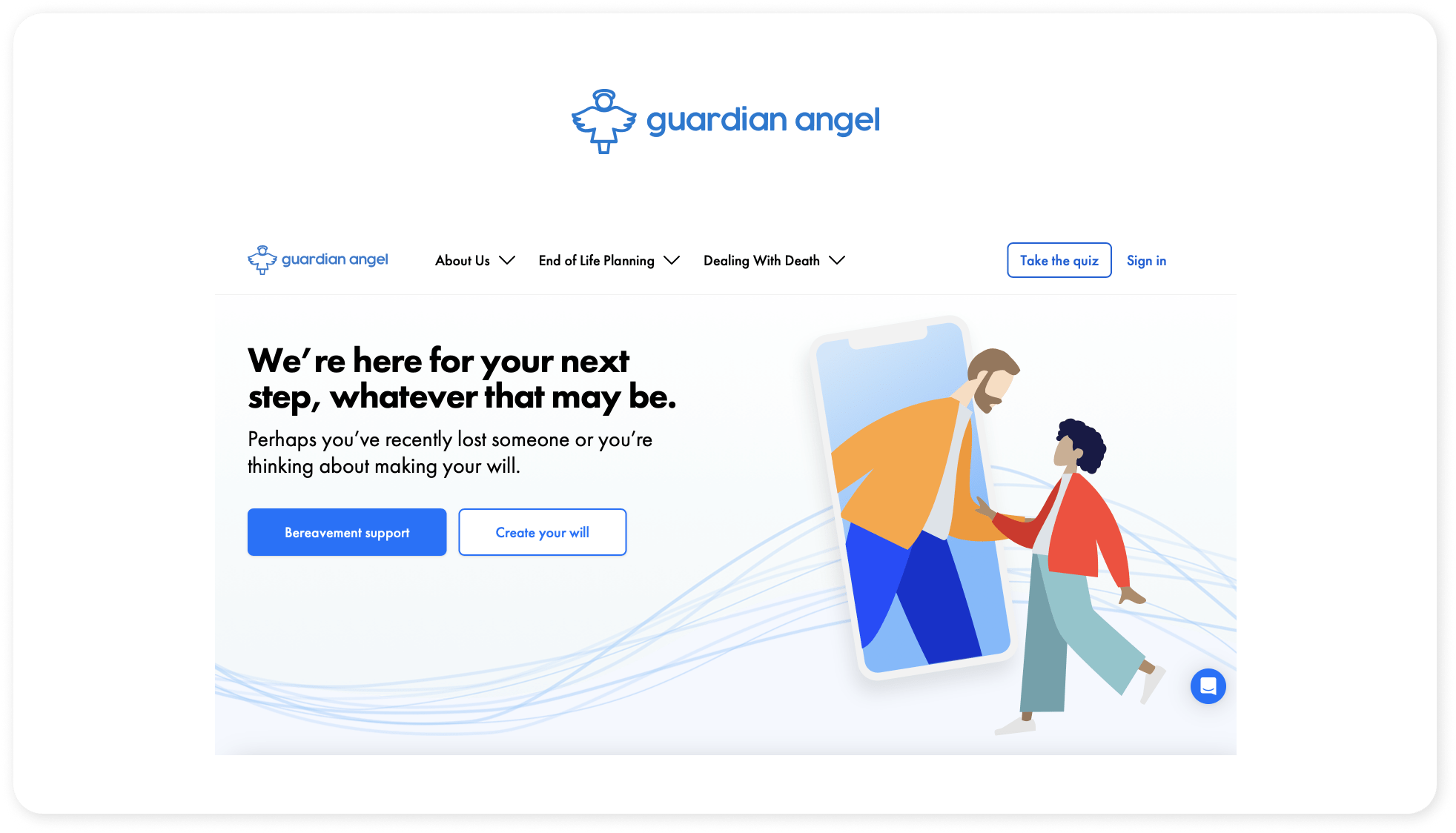 Guardian Angel website screenshot 